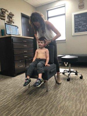 Dr. Cahill has helped my 5 year old with constipation and releasing fluid trapped in his ear. I also see her once a week for back pain.