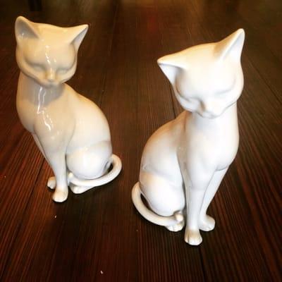 Vintage mid century porcelain cats for sale @ House of Style, Vintage Shop, Duncanville