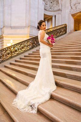 Wedding dress by Nancy