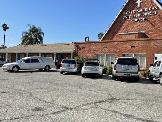 Funeral Viewing service with burial service at El Toro Memorial Park.