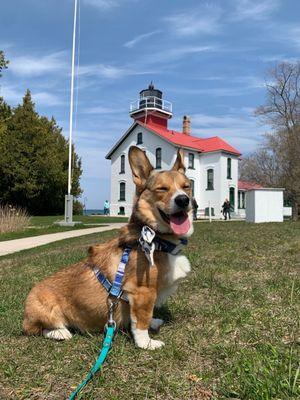 My dog @ Grand Traverse Lighthouse Museum!