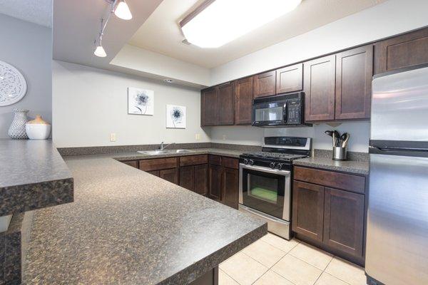 Clubhouse Kitchen at Briarwood Columbus Apartments