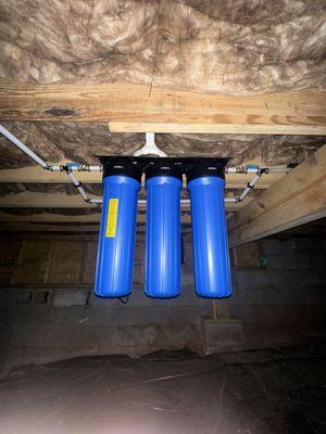 3-stage water filtration with bypass