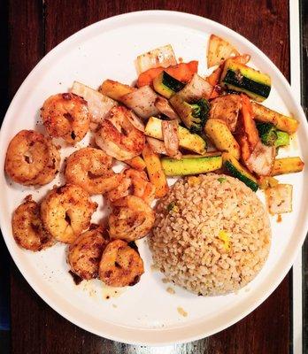 Hibachi Shrimp with fried rice.