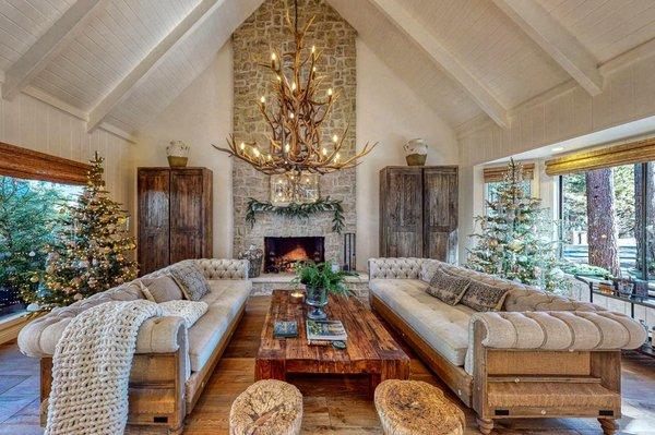 Stone Fireplace