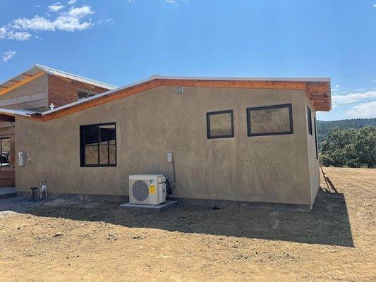 Finished Concrete siding on a large home