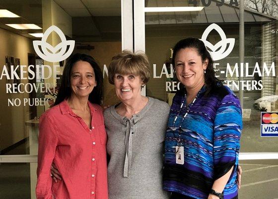 Alana L (Administrator), Liz S (Office Manager), and Renee Hornbeck (Treatment Director).