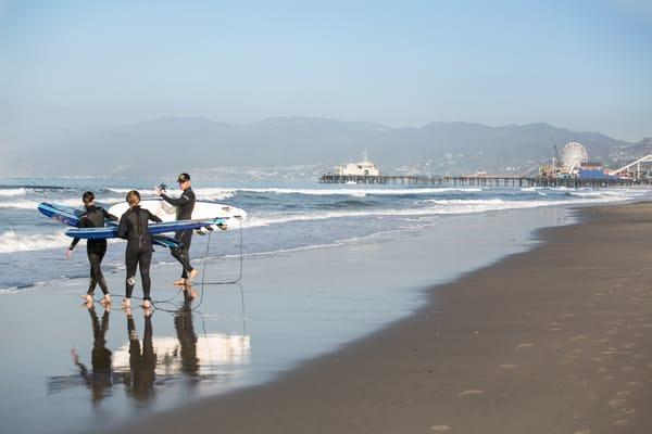 Santa Monica always has waves