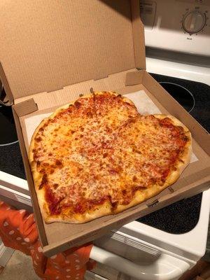 Heart Shaped large cheese pie