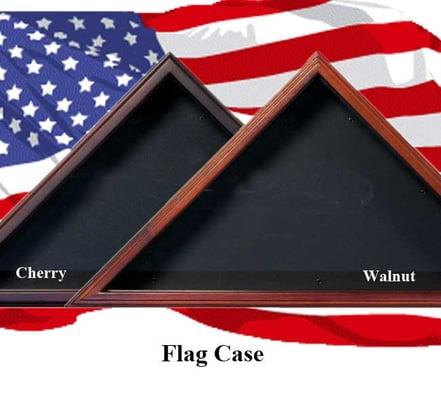 Special frames designed and built to hold the American flag