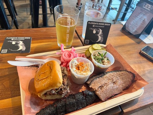 Sampling of Salt Run BBQ menu.