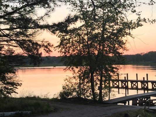 Sunrise over the fishing pier