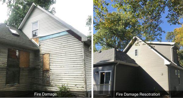 Fire damage restoration