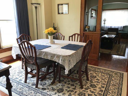 The dining room is a great place to visit with family over a meal, play a board game or get a little work done without the phone ringing.