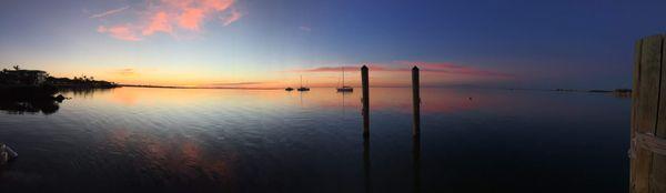 Sunset from our private dock