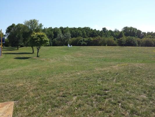 Picnic tables, disc gold, a baseball field, a nice place for a picnic lunch.