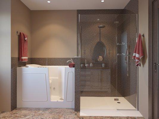 Dream Bath Solutions remodel with walk-in tub