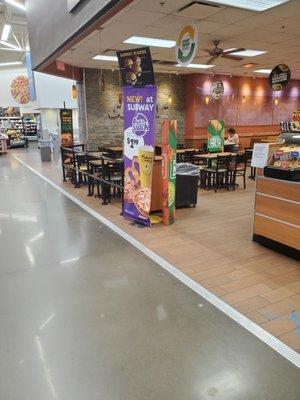 Subway restaurant in store