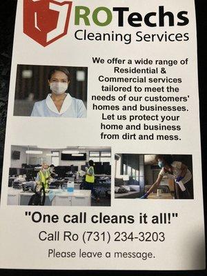 **WE PROVIDE PROFESSIONAL CLEANING SERVICES FOR RESIDENTIAL AND COMMERCIAL PROPERTIES**