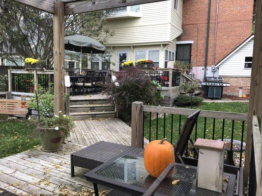 Inviting back yard patio