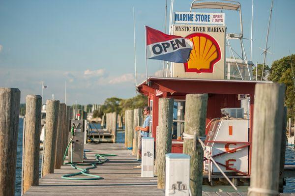 We offer Shell gasoline & diesel at our fuel dock, open 7 days during the season.