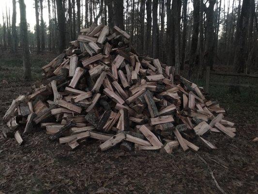 Small pile of firewood ready for delivery