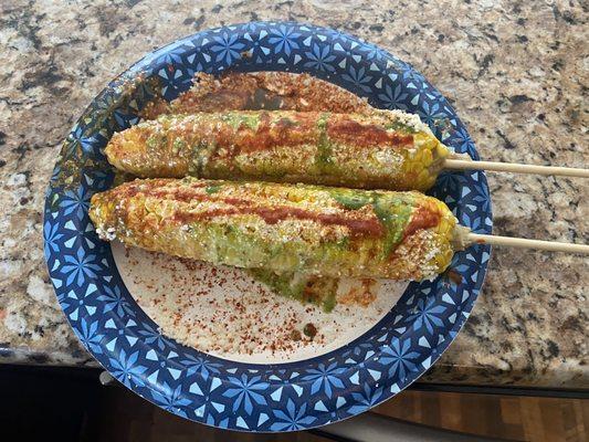 They are making Mexican street corn today.