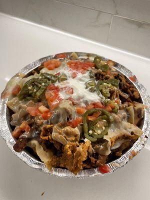 Spicy Pork Nachos Texanos