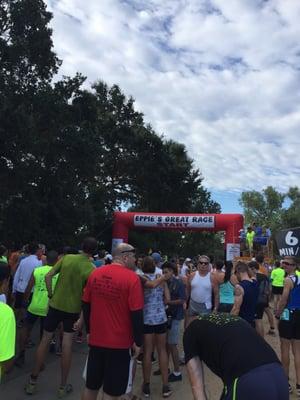 Start line of the running portion