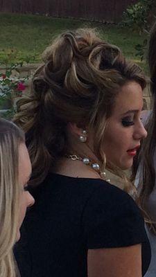 Homecoming or prom hair done by Lorie DiPinto 817-888-6049. Love it