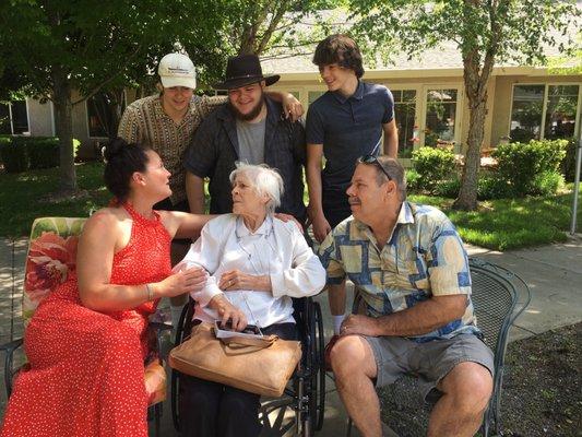 Great grandmother Irma, with granddaughter & great grandsons