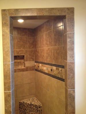 Custom tile shower