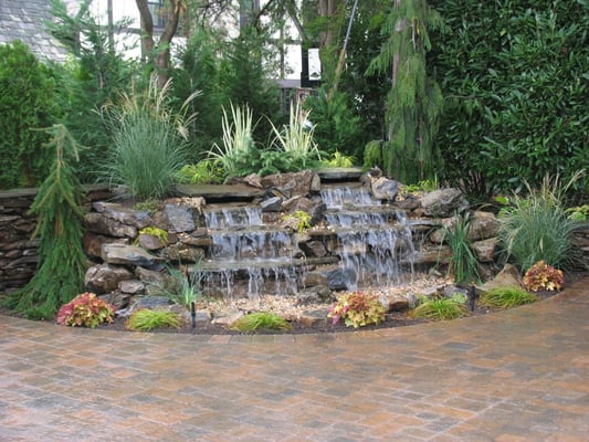 Patio & Pondless Waterfall