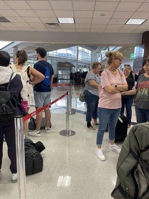 Line at Dollar Car - DFW 9/28/23