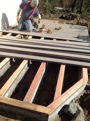 A low deck with concrete joist