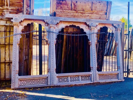 Spectacular Hand carved wood room dividers from India.