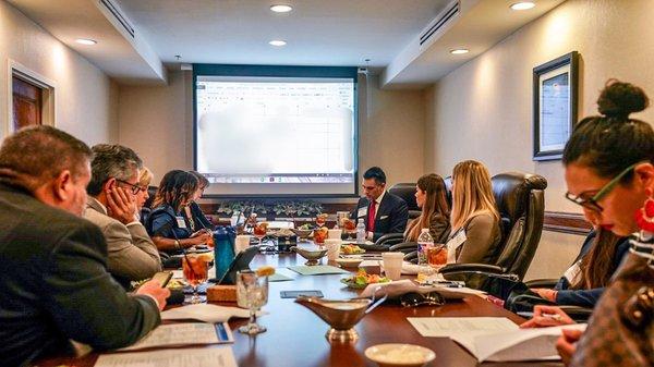 Behind the scenes of the State Bar of Texas 2019 Soaking Up Some CLE planning committee meeting.