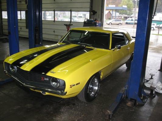 '69 Z-28 in for some tuning and an alignment.