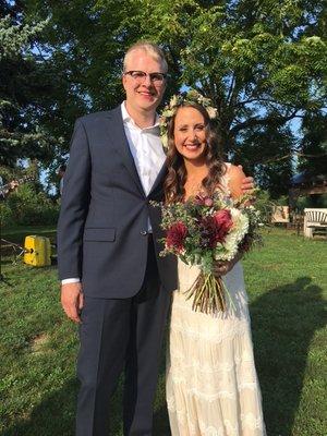 Married August 26, 2017 by Officiant Luanne O'Brien