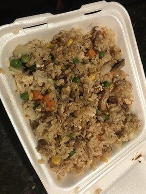 House Fried Rice - a little more than half a portion.