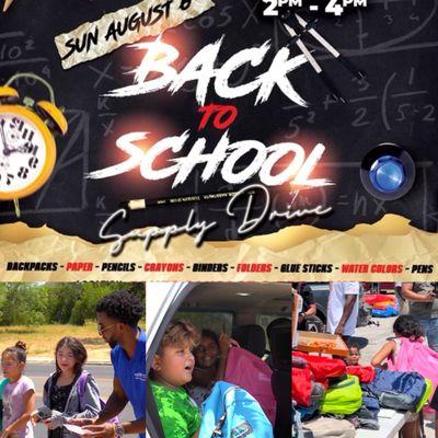 Hosted a Back to School  Supply drive for the children. Uplifting the community one family at a time