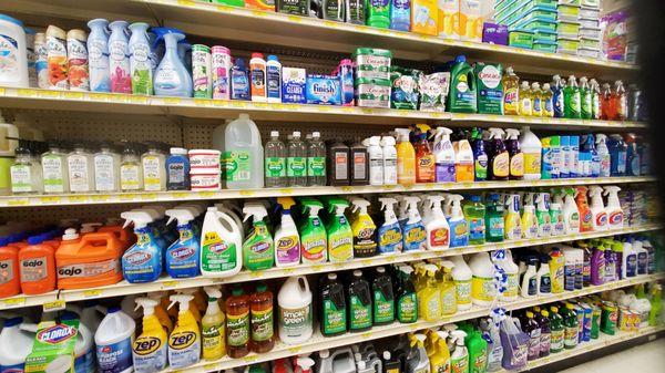 We carry a large variety of cleaning supplies for home and business