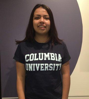 QuestBridge full-ride scholarship recipient Cindy A. headed to Columbia.