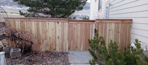 Front of new fence