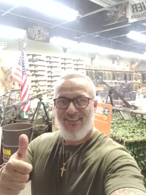 Happy at leadfeather Guns and amo