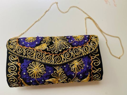 embroidered purse