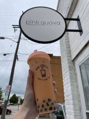 thai-tea milk tea with boba