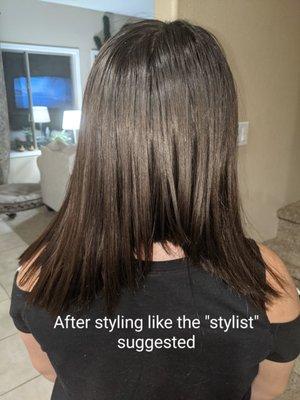 Styling does not fix a bad cut.