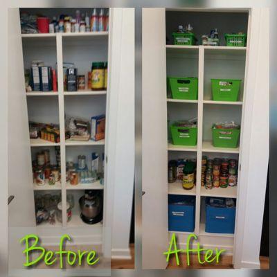 Before and After pictures organizing one home at a time.