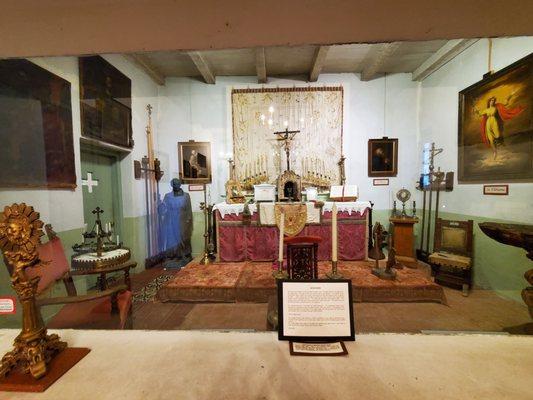 Original altar in the museum